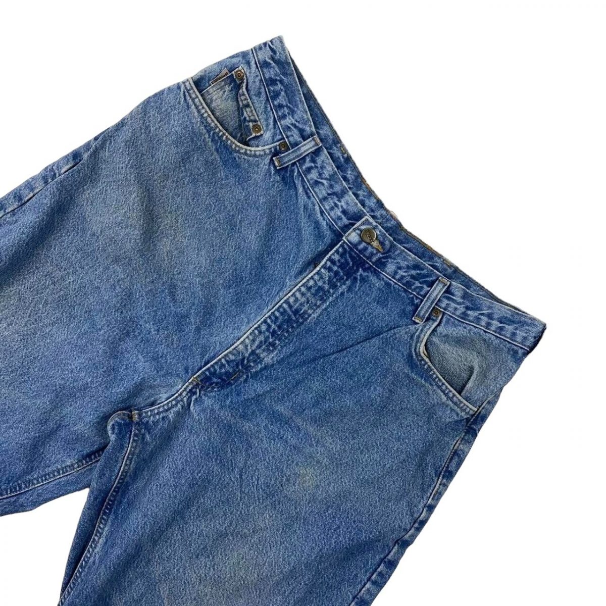 Carhartt Blue Medium Wash Denim Jeans Size Mens 42W 34L - Image 2