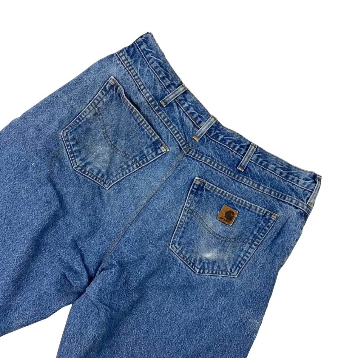 Carhartt Blue Medium Wash Denim Jeans Size Mens 42W 34L - Image 3