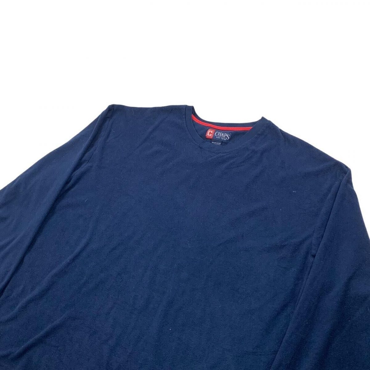 Chaps Navy Full Sleeve Pullover Sweatshirt Size Men's L - Image 2