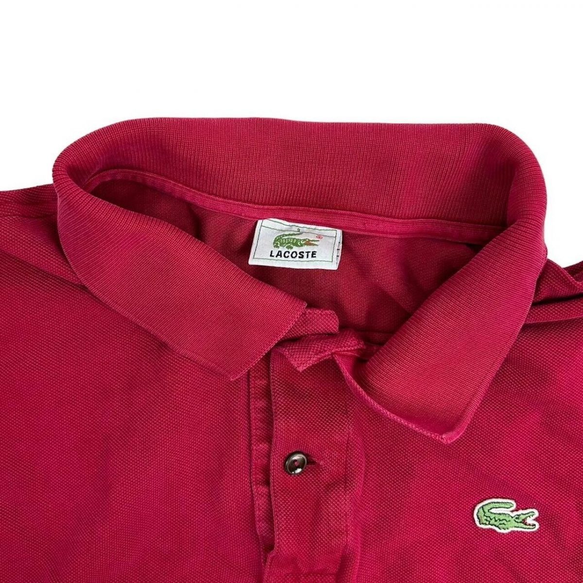 LACOSTE Red Full Sleeved Polo-Shirts Size Mens 3XL - Image 2