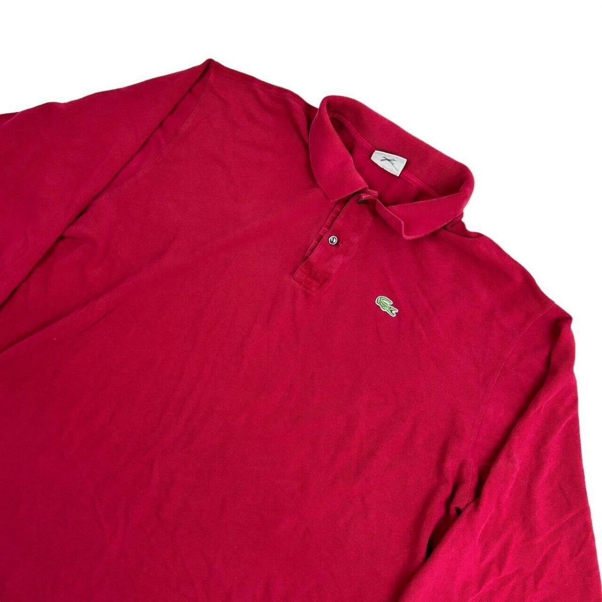 LACOSTE Red Full Sleeved Polo-Shirts Size Mens 3XL - Image 3