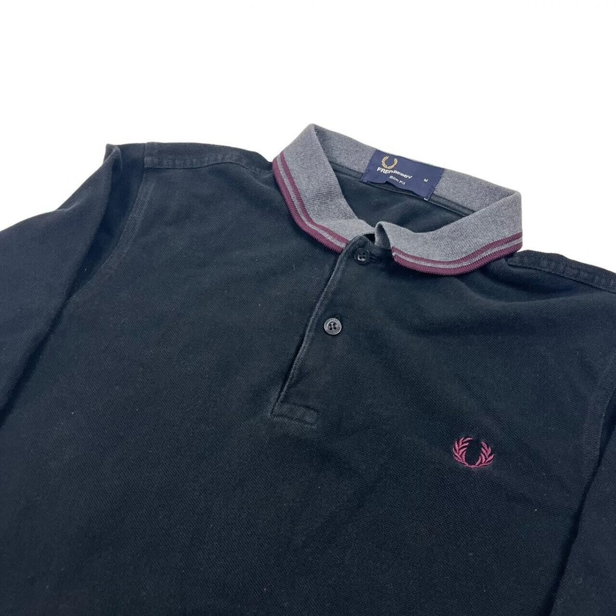 FRED PERRY Black Full Sleeved Polo-Shirts Size M - Image 2