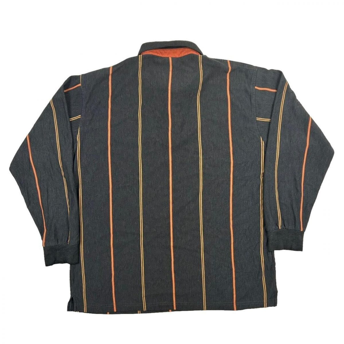 PAUL & SHARK Black Orange Vintage Long Sleeve Polo Shirt Size XL - Image 3