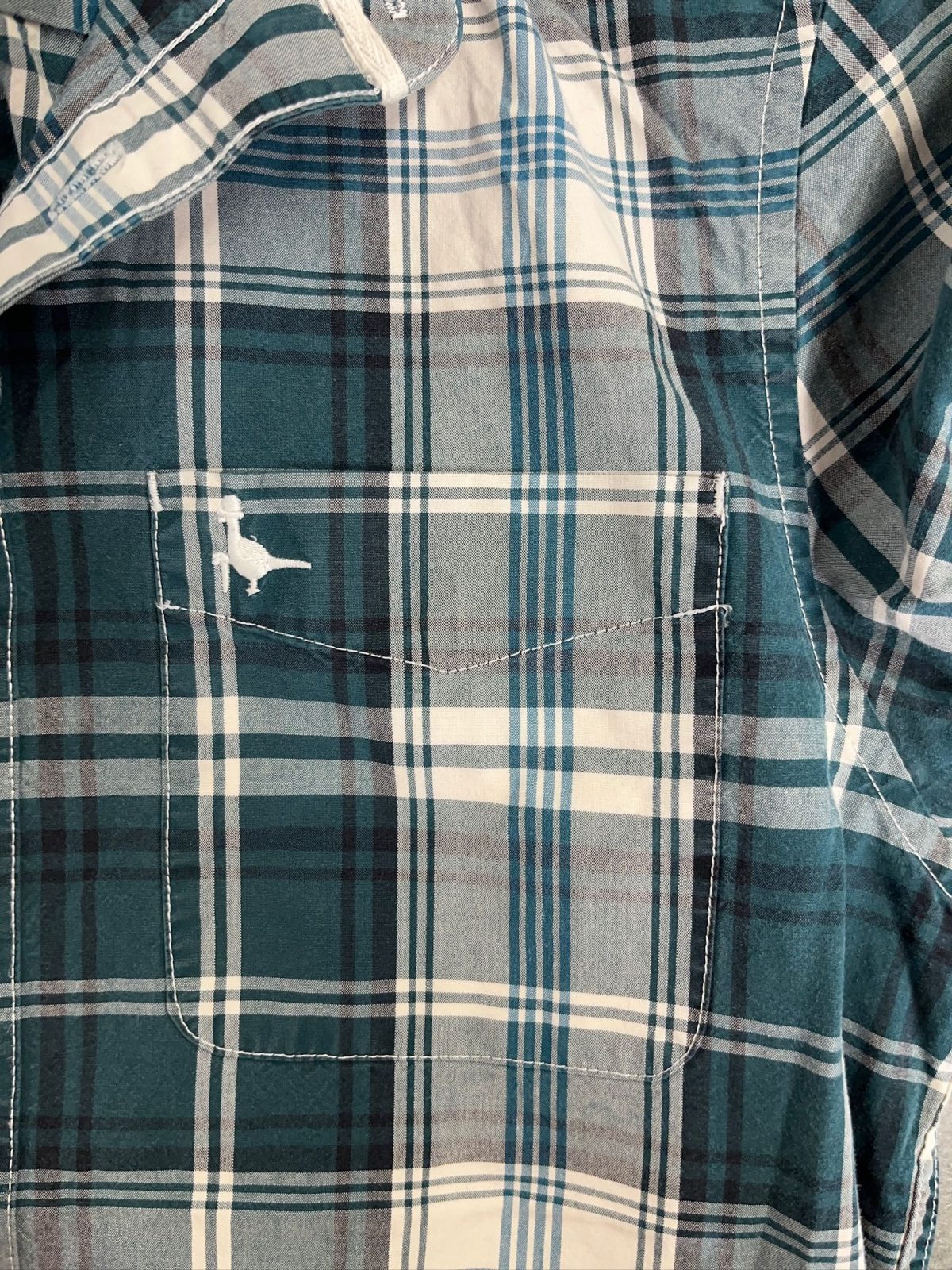 Jack Wills Blue Green Checked Long Sleeved Shirt Mens Size XS - Image 6