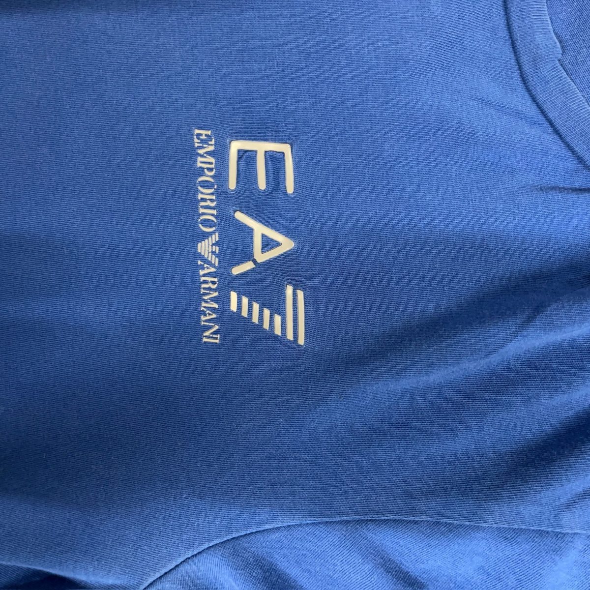 Emporio Armani Blue White Short sleeved T-shirt Mens Size M - Image 6