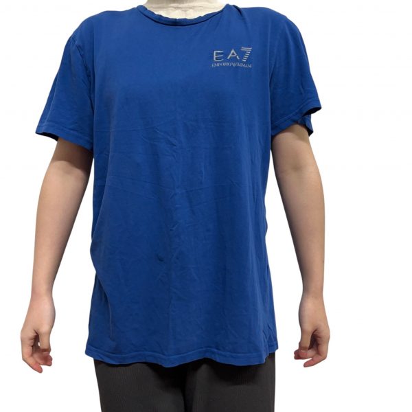 Emporio Armani Blue White Short sleeved T-shirt Mens Size M