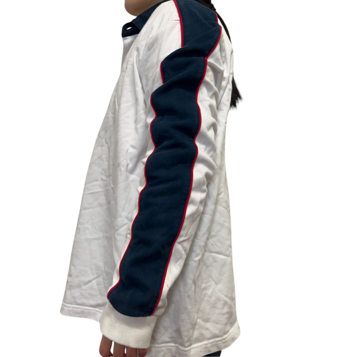 Official England Rugby White Blue Long Sleeved Pullover Sweatshirt Mens Size XL - Image 2