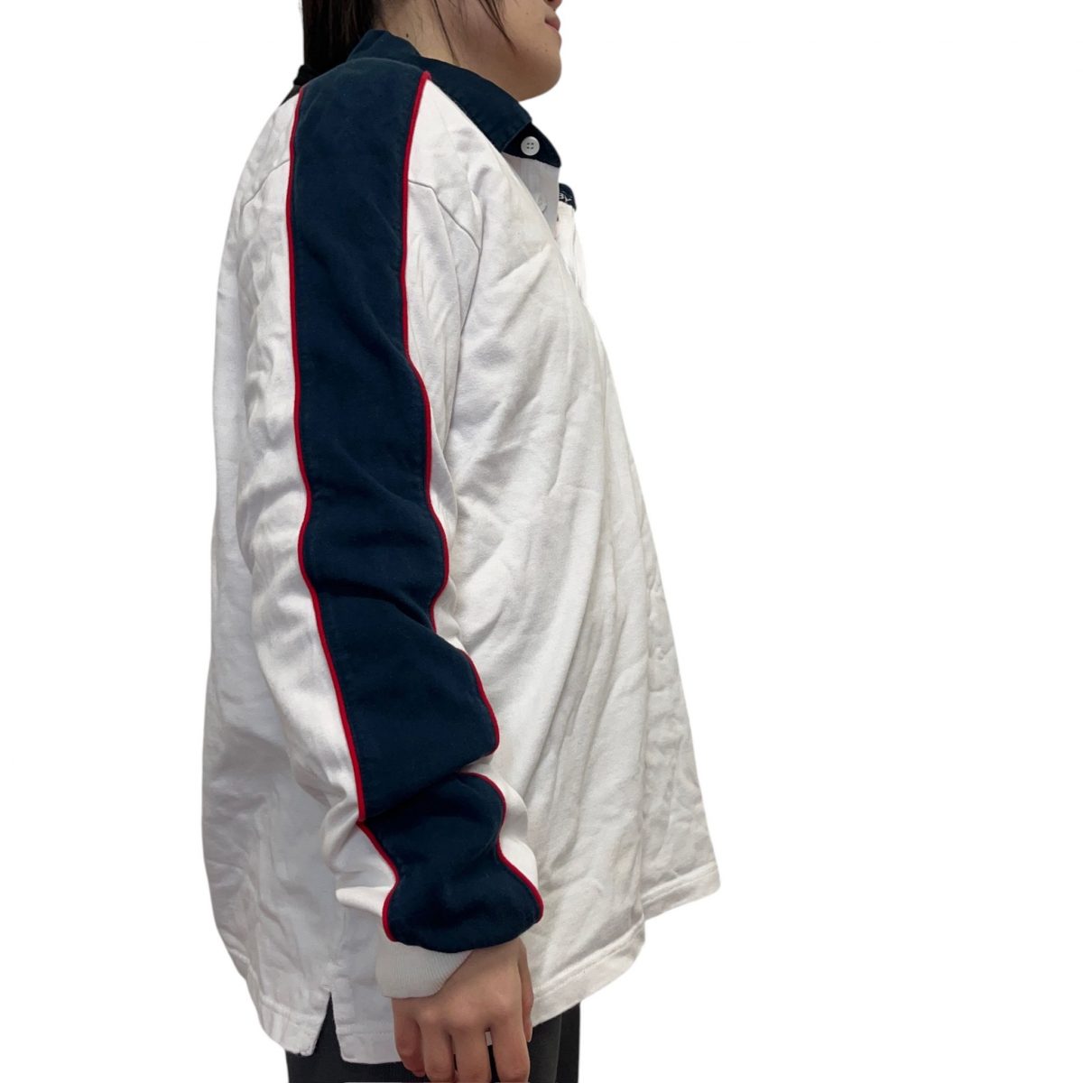 Official England Rugby White Blue Long Sleeved Pullover Sweatshirt Mens Size XL - Image 3