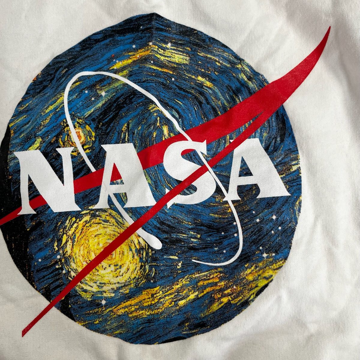 Nasa White Blue Long Sleeved Sweatshirt Mens Size S - Image 5
