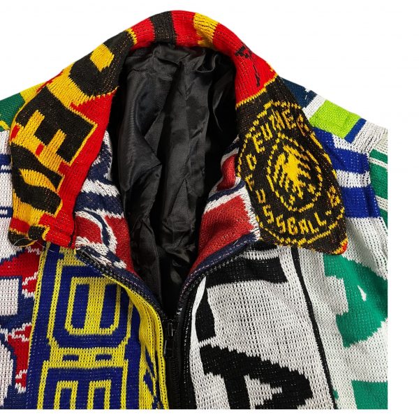Re-worked Multi Football Scarf Jacket Premier League Champions Size Mens L