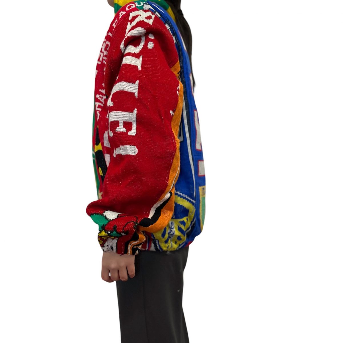 Re-worked Multi Football Scarf Jacket Premier League Champions Size Mens L - Image 2