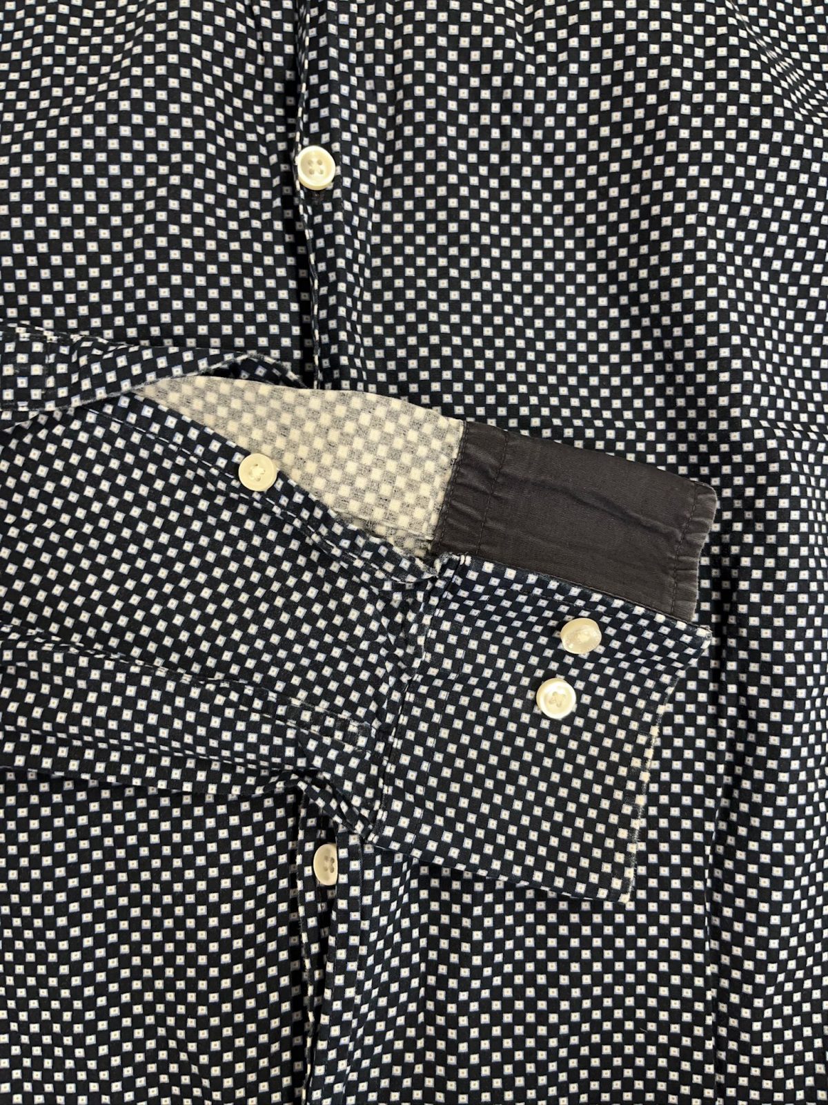 Boss Blue White Polka Dotted Long Sleeved Shirt Mens Size M - Image 6