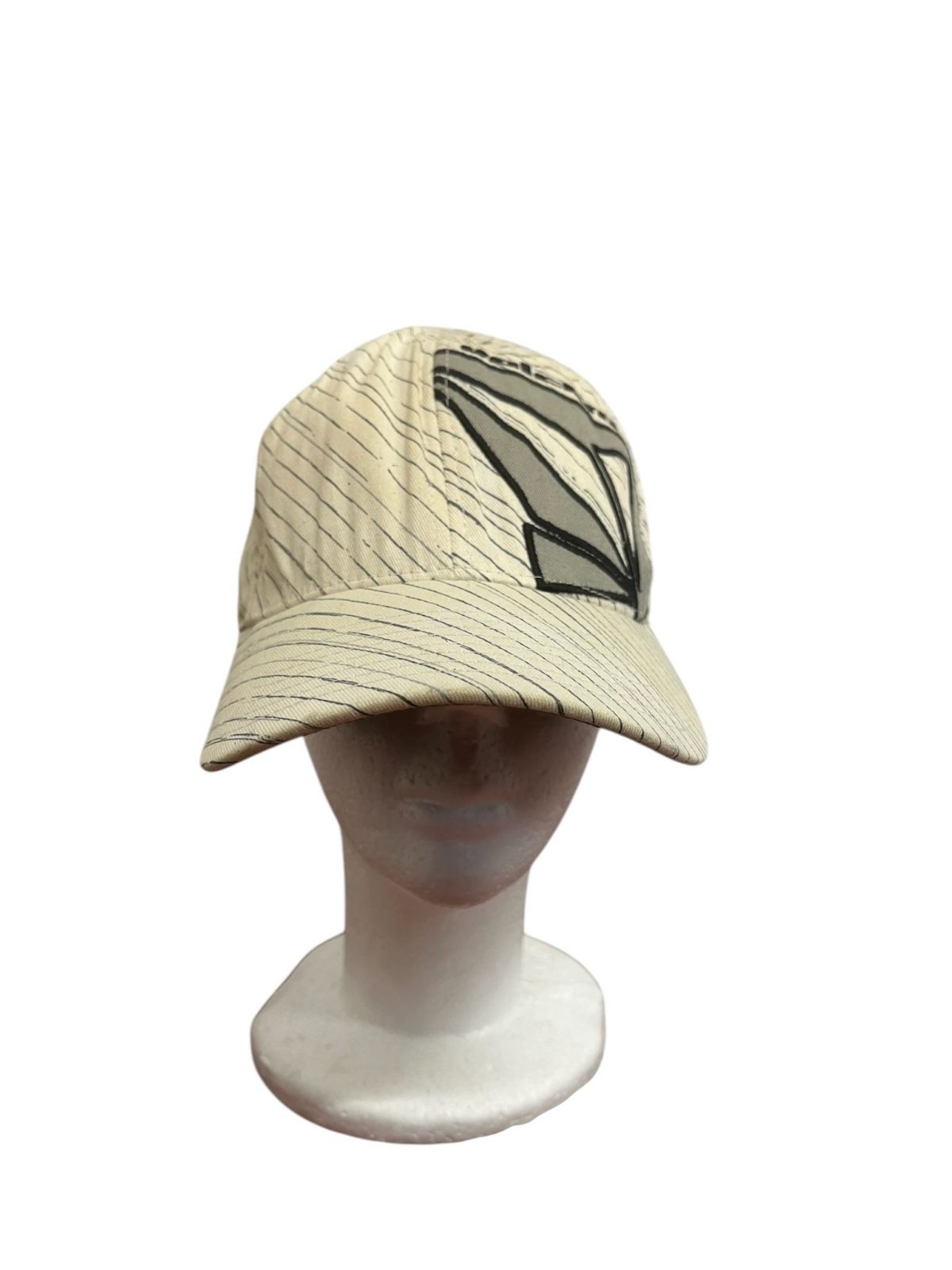 Untitled Beige Black Striped Cap Mens One Size - Image 3