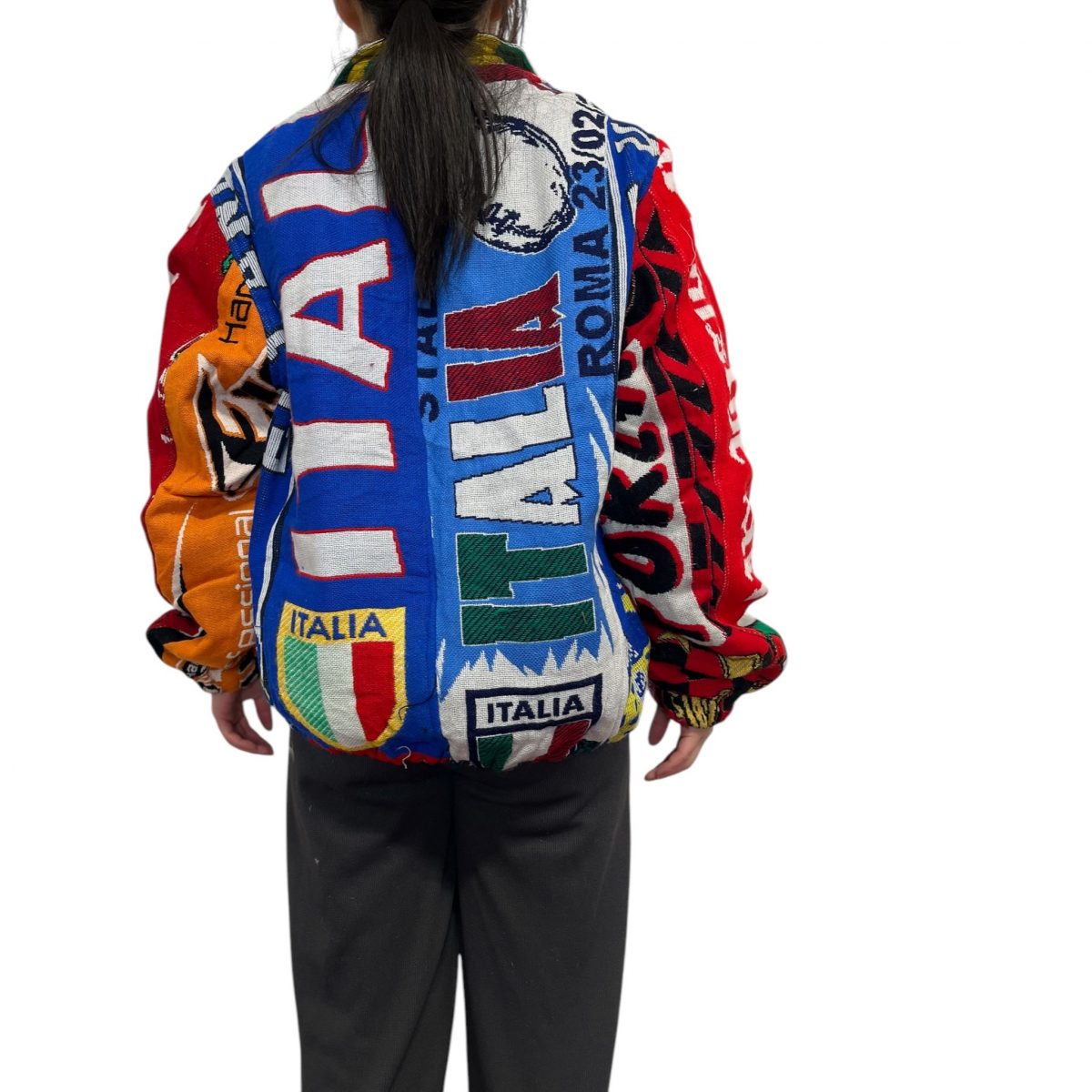 Re-worked Multi Football Scarf Jacket Premier League Champions Size Mens L - Image 4