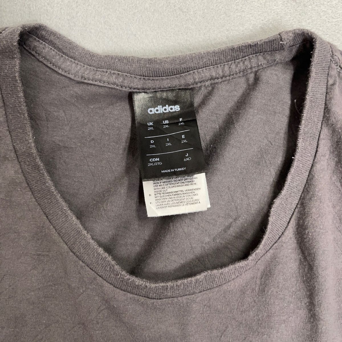 Adidas Grey Short Sleeved Mens Size L - Image 6
