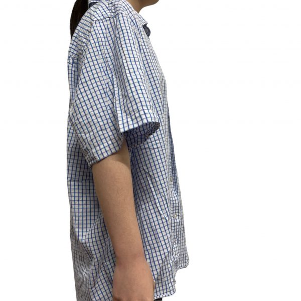 Lincoln Blue white Short Sleeved Shirt Mens Size 3XL