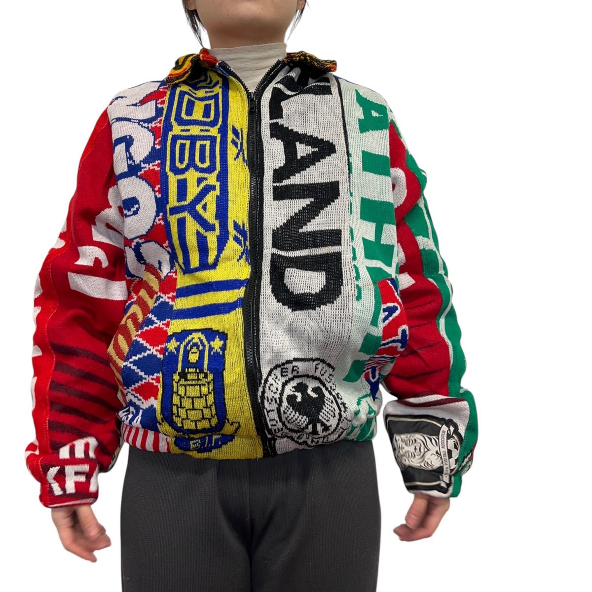 Re-worked Multi Football Scarf Jacket Premier League Champions Size Mens L - Image 5