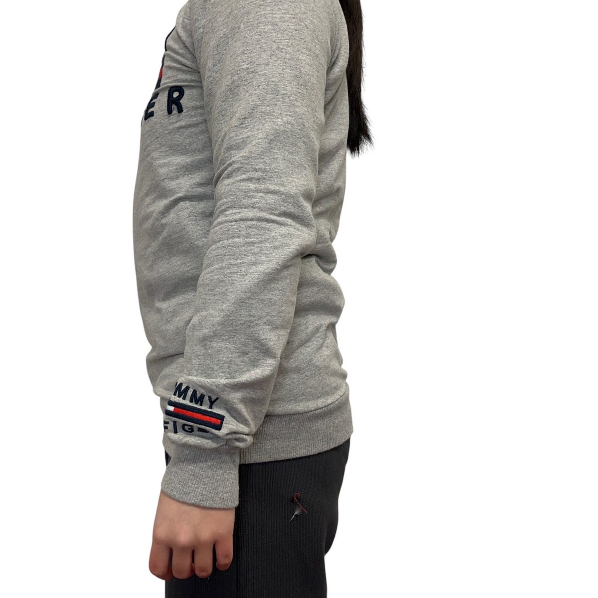 Tommy Hilfiger Grey Navy Long Sleeved Sweatshirt Mens Size S - Image 3