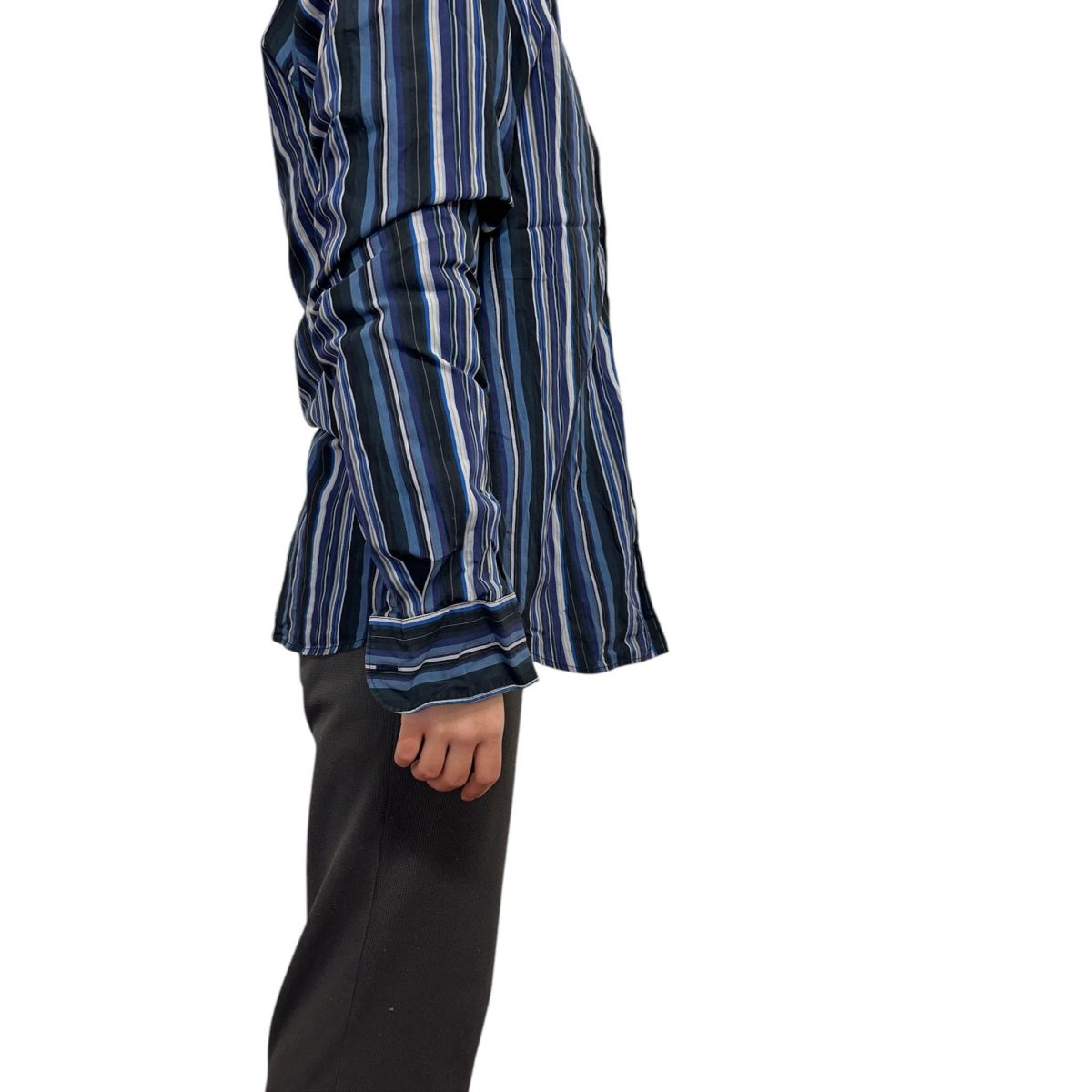 Ben Sherman Blue Navy Striped Long Sleeved Shirt Mens Size M - Image 4
