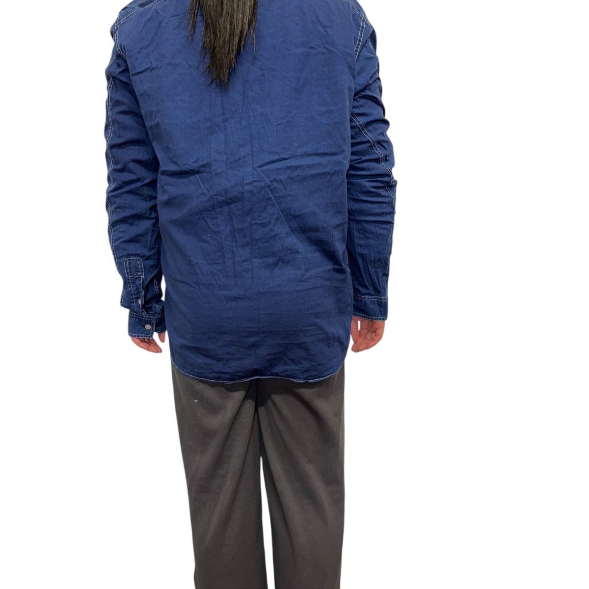 Lacoste Blue Long sleeved Shirt Mens Size L - Image 4