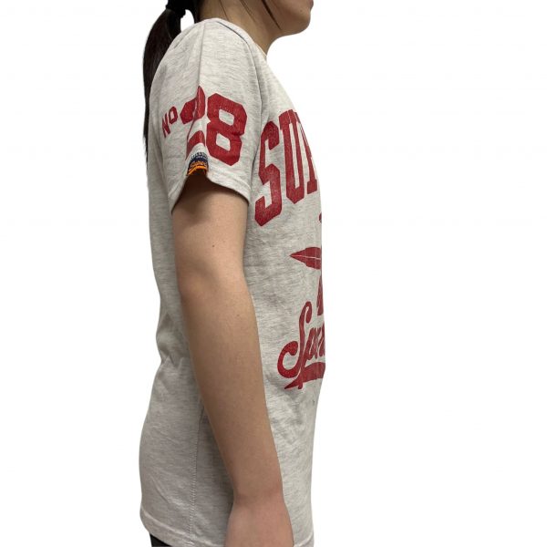Superdry Spartans White and Red Short Sleeved T-shirt Mens Size S
