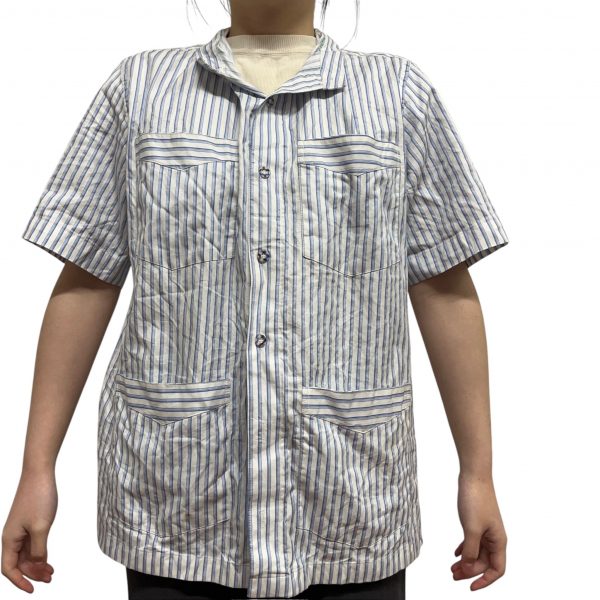 Untitled Blue and White striped T-shirt Short Sleeved Mens Size L