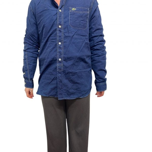 Lacoste Blue Long sleeved Shirt Mens Size L