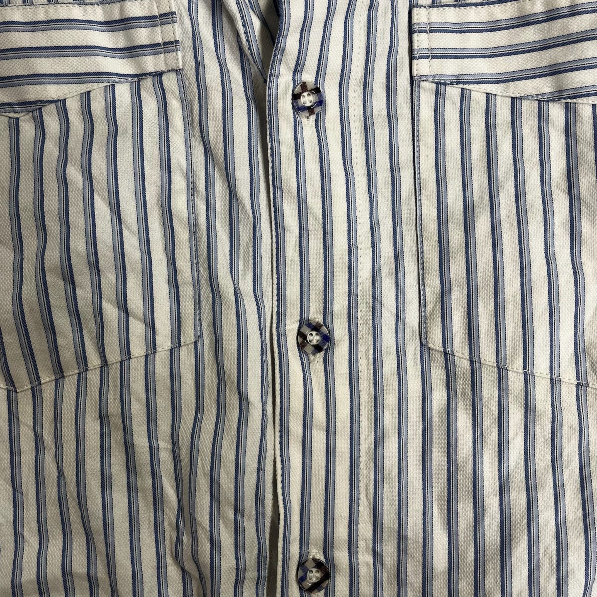 Untitled Blue and White striped T-shirt Short Sleeved Mens Size L - Image 6
