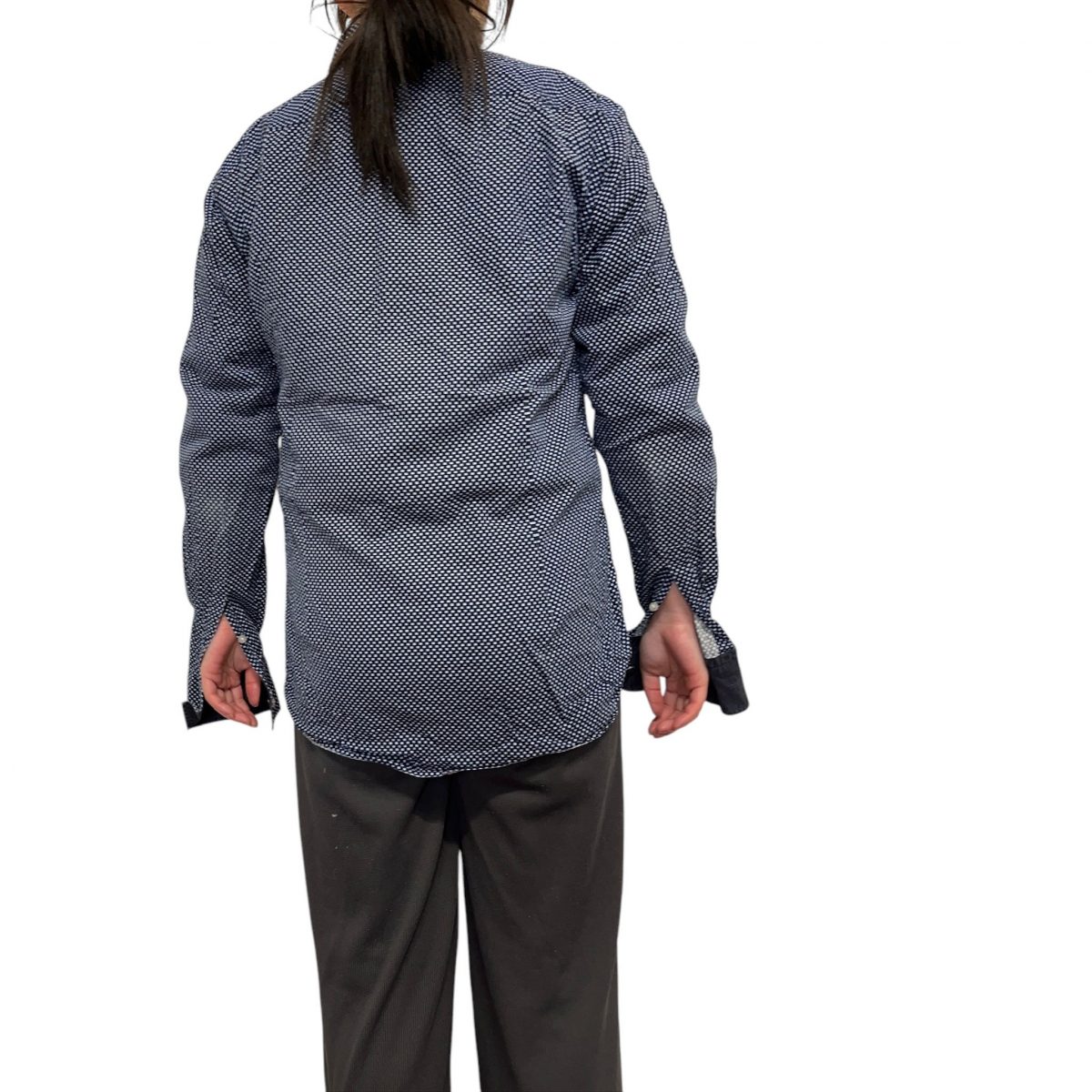 Boss Blue White Polka Dotted Long Sleeved Shirt Mens Size M - Image 4