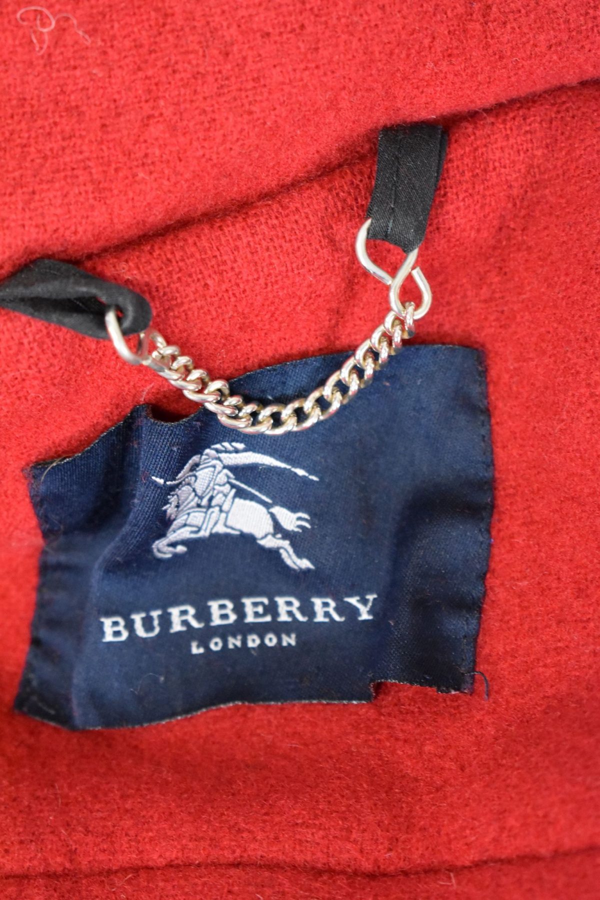 Burberry Red Duffle Coat Merton Wool Size Womens 6 - Image 11
