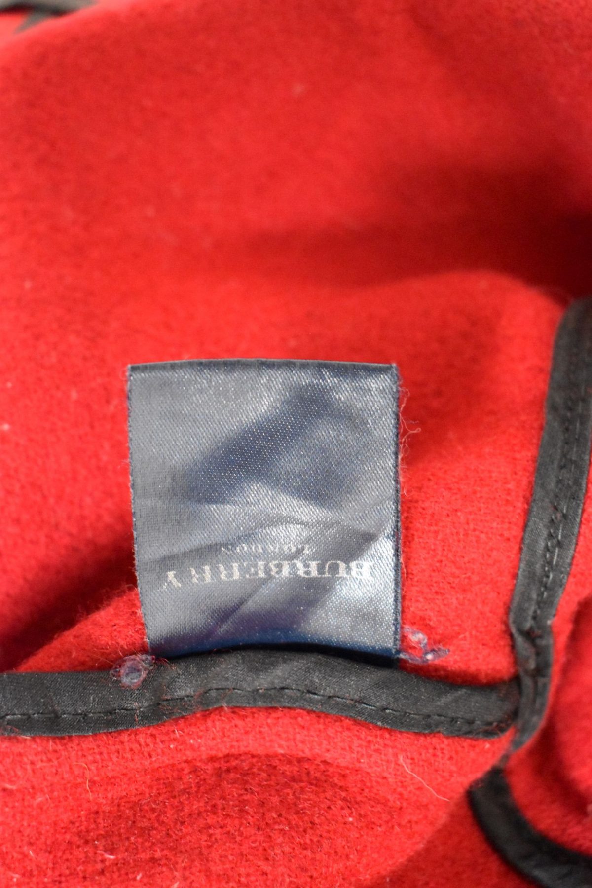 Burberry Red Duffle Coat Merton Wool Size Womens 6 - Image 10