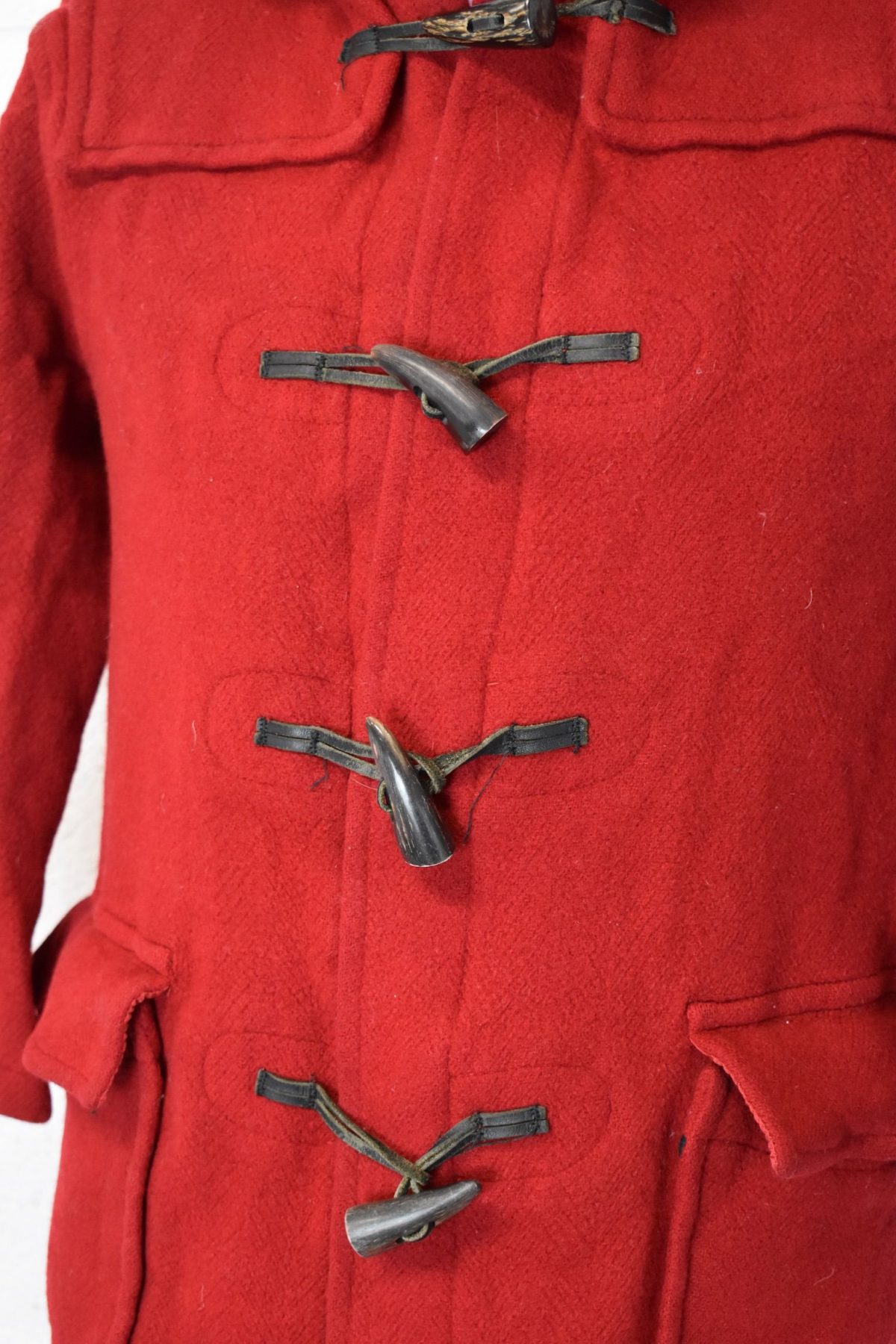 Burberry Red Duffle Coat Merton Wool Size Womens 6 - Image 4