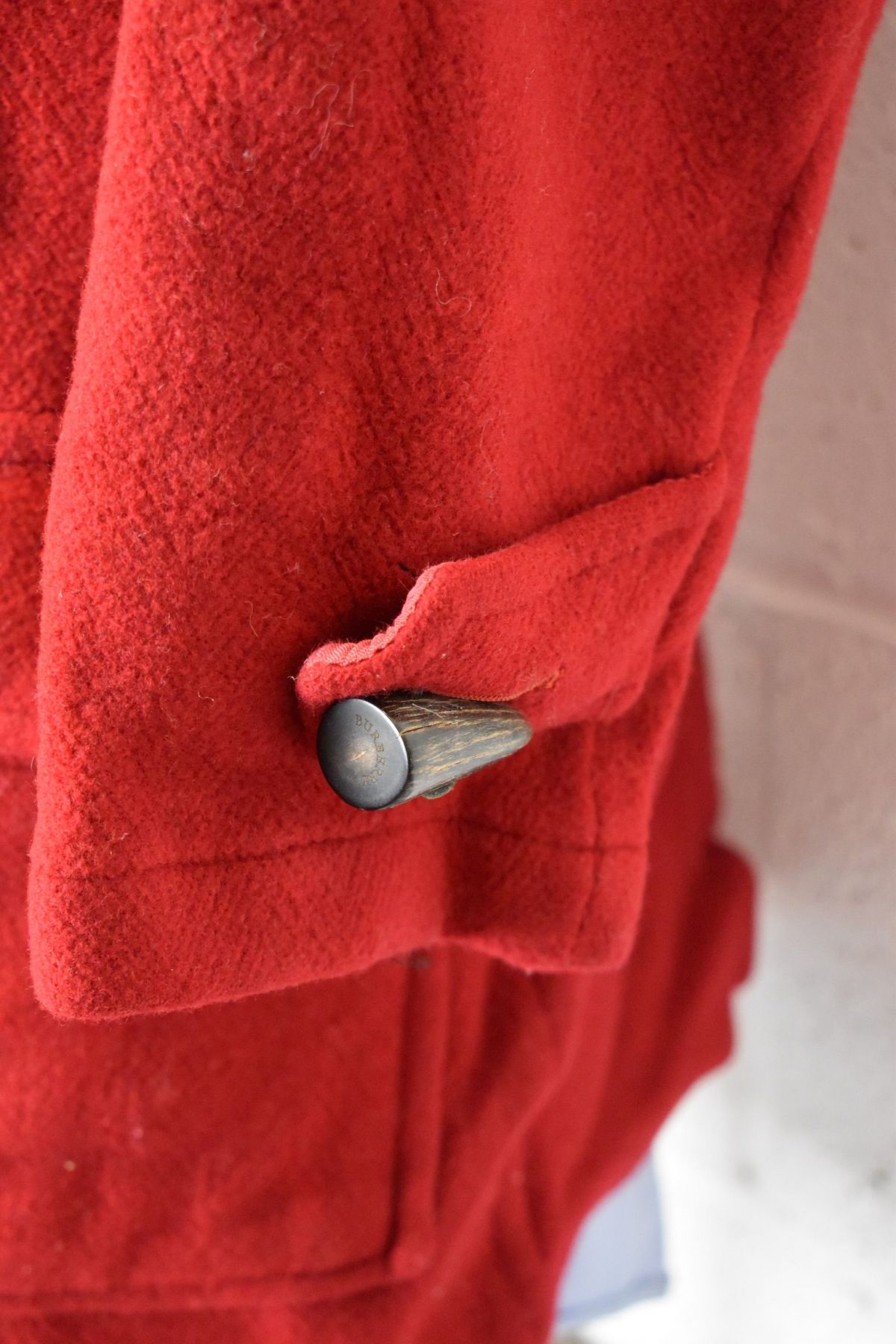 Burberry Red Duffle Coat Merton Wool Size Womens 6 - Image 6