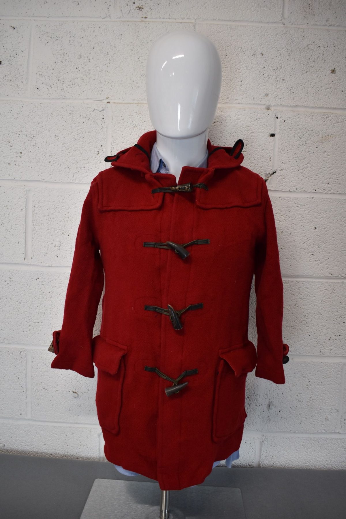 Burberry Red Duffle Coat Merton Wool Size Womens 6