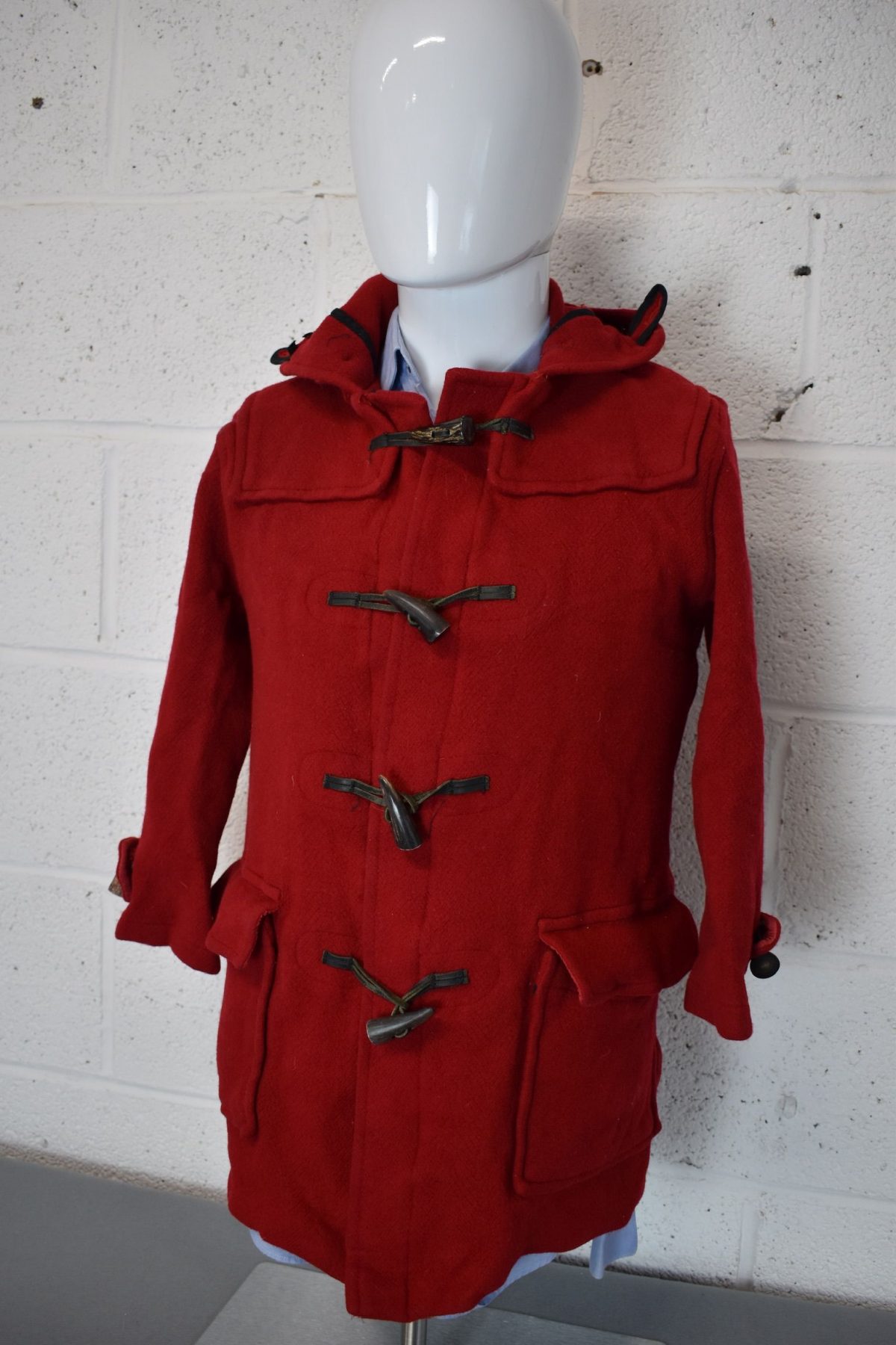 Burberry Red Duffle Coat Merton Wool Size Womens 6 - Image 2